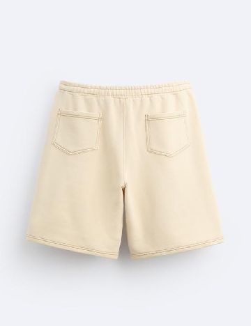 Pantaloni scurti Zra, crem
