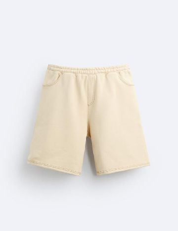 Pantaloni scurti Zra, crem