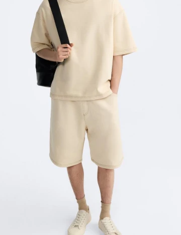 Pantaloni scurti Zra, crem Crem