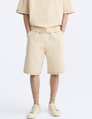 Pantaloni scurti Zra, crem