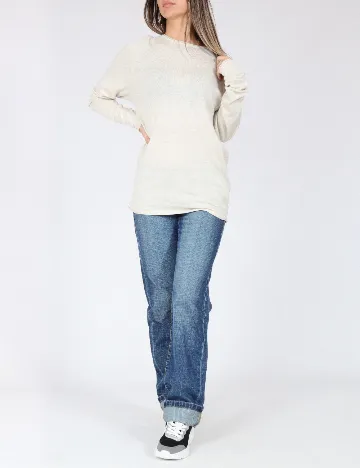 Bluza Bershka, bej Crem