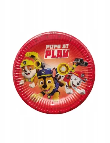 Set farfurii unica folosinta Patrula Catelusilor, mix culori Mix culori