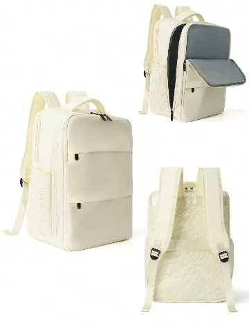 Ghiozdan Shein Kids, ecru Alb