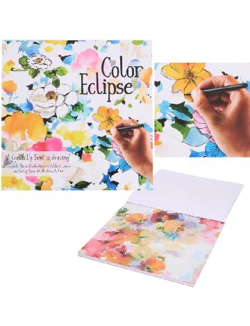 Carte de colorat inversa cu 32 ilustratii KONIMPEX, mix culori