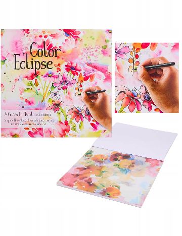 Carte de colorat inversa cu 32 ilustratii KONIMPEX, mix culori