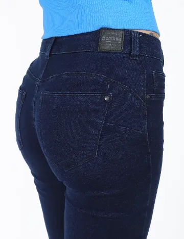 Blugi Bershka, bleumarin Albastru