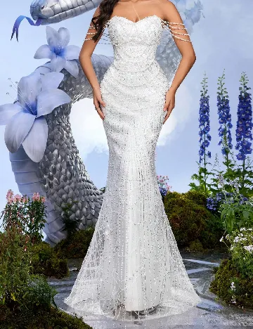 Rochie lunga SHEIN, alb Alb