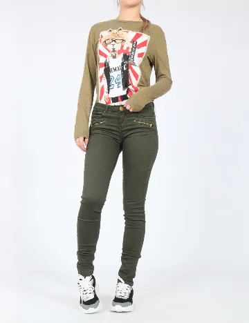 Pantaloni Bershka, verde Verde