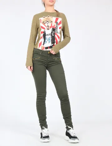 Pantaloni Bershka, verde Verde