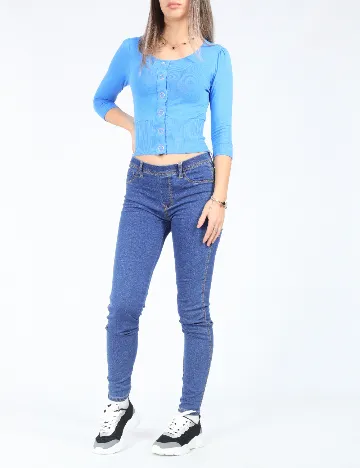 Blugi Bershka, albastru Albastru