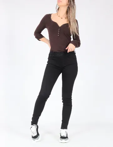 Blugi Bershka, negru Negru