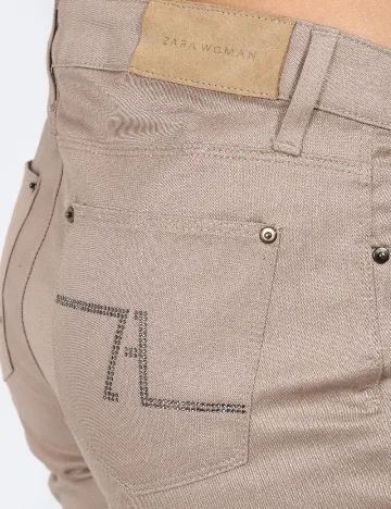 Pantaloni Zara, maro deschis Maro