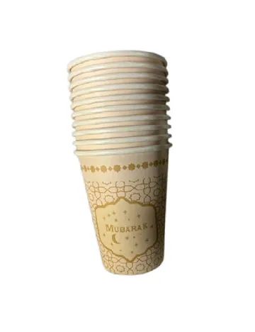 Set pahare unica folosinta 10 bucati AVEC, crem Crem