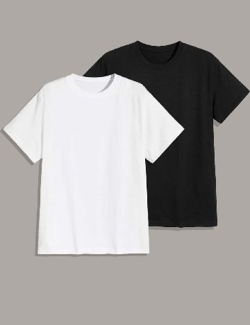Set Tricouri 2 bucati SHEIN, mix culori
