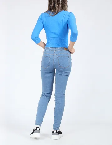 Blugi Bershka, albastru deschis Albastru