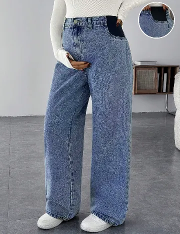 Blugi SHEIN Maternity, albastru Albastru