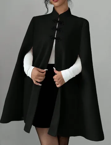 Poncho SHEIN, negru Negru