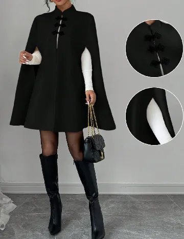 Poncho SHEIN, negru Negru