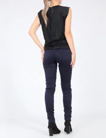 Pantaloni Bershka, bleumarin Albastru