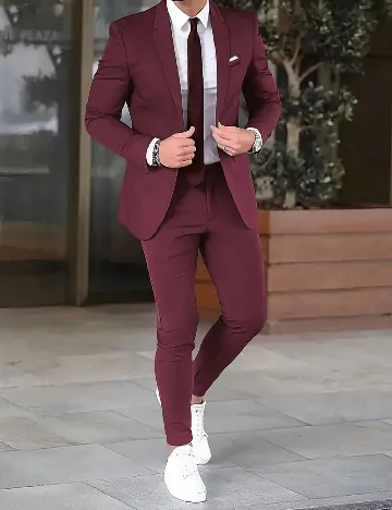 Costum SHEIN, visiniu Rosu