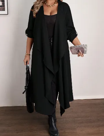 Blazer SHEIN CURVE, negru Negru