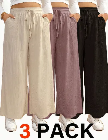 Set pantaloni 3 perechi SHEIN CURVE, mix culori Mix culori