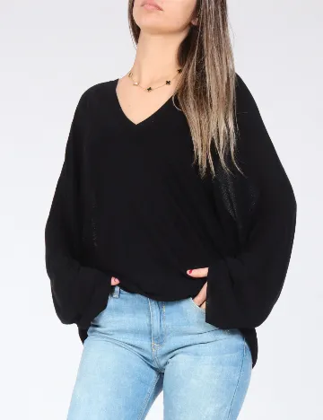 Bluza Bershka, negru Negru