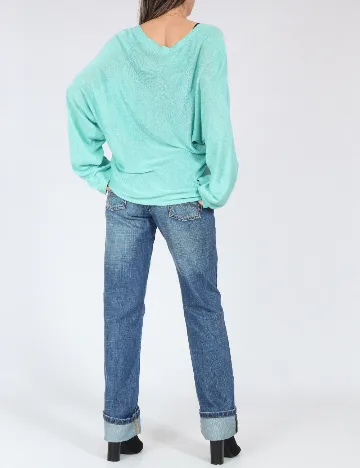 Bluza Bershka, turcoaz Albastru