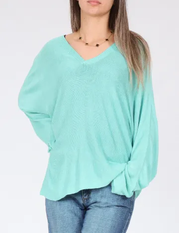 Bluza Bershka, turcoaz Albastru