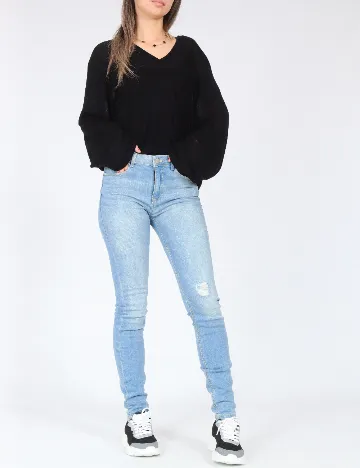 Blugi Bershka, albastru Albastru