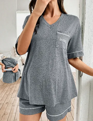 Pijama SHEIN Maternity, gri Gri