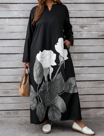Rochie lunga SHEIN CURVE, negru
