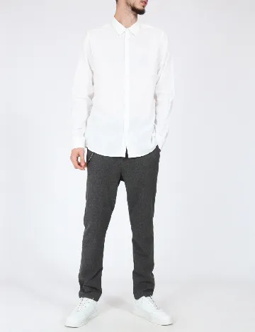 Camasa Bershka, alb Alb