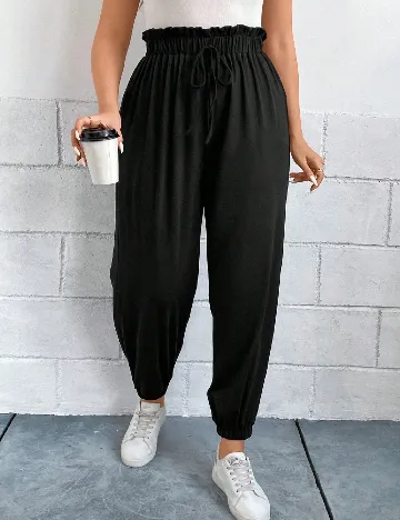 Pantaloni SHEIN CURVE, negru Negru