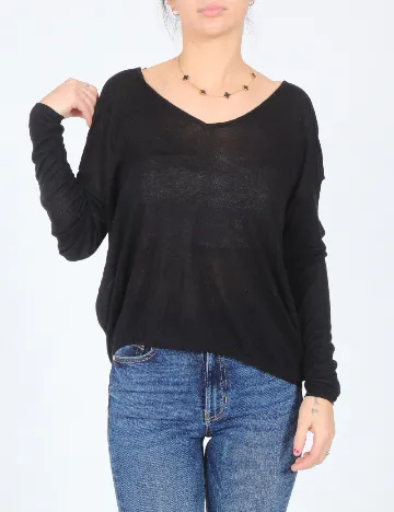 Bluza Bershka, negru Negru