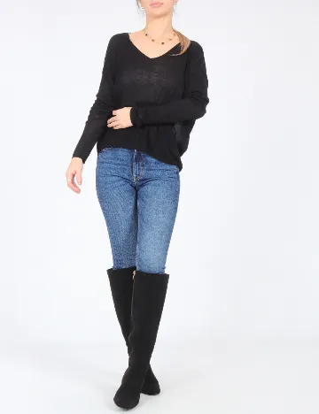 Bluza Bershka, negru Negru