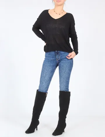 Bluza Bershka, negru Negru