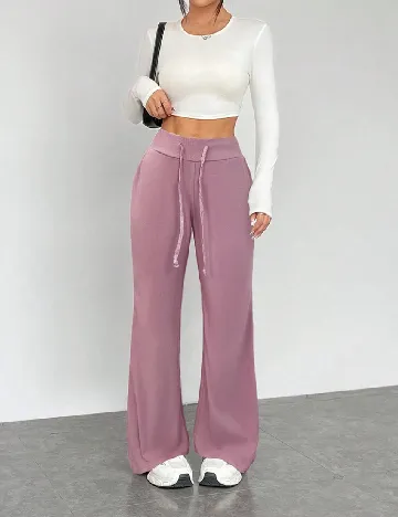 Pantaloni SHEIN, roz Roz
