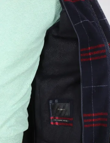 Palton oversize Zara, bleumarin Albastru