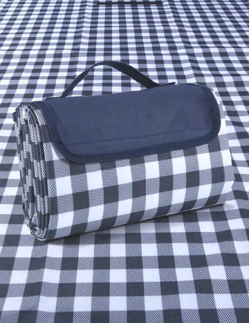 Patura pentru picnic SHEIN, alb/negru