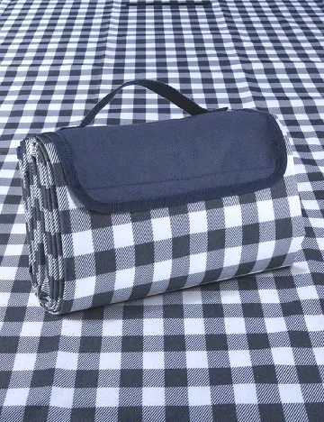Patura pentru picnic SHEIN, alb/negru Negru