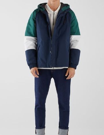 Geaca Bershka, bleumarin