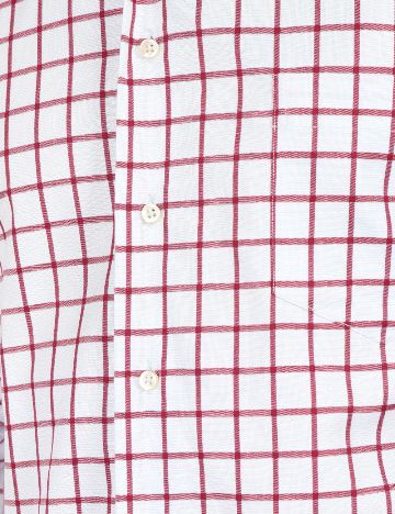 Camasa Zara, alb/rosu