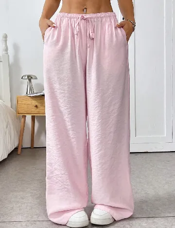 Pantaloni SHEIN, roz Roz