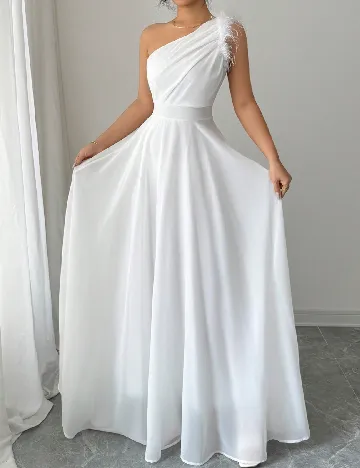 Rochie lunga SHEIN, alb Alb