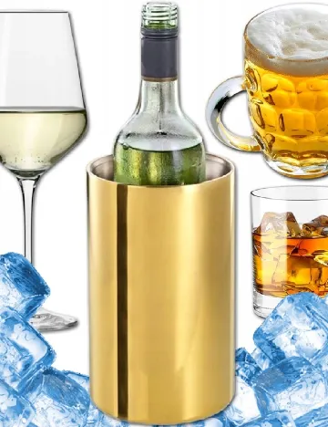 Frapiera pentru vin cu perete dublu Zd Trading, auriu Galben