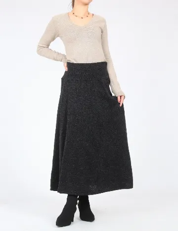 Fusta Zara, gri inchis Gri