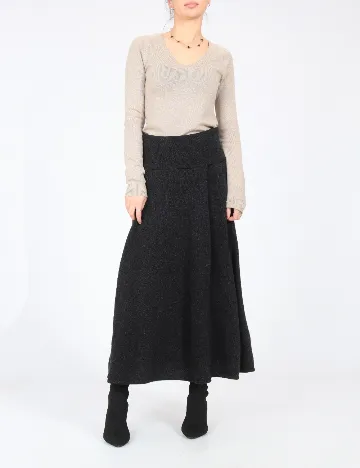 Fusta Zara, gri inchis Gri