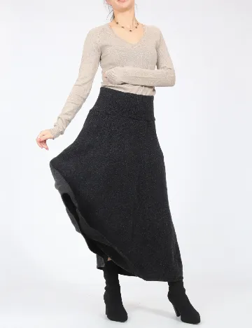 Fusta Zara, gri inchis Gri