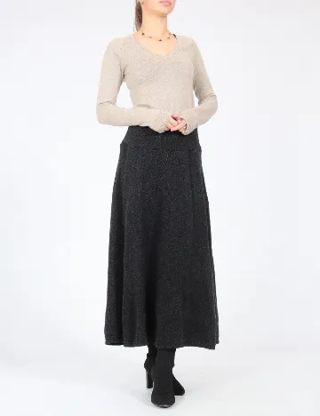 Fusta Zara, gri inchis Gri